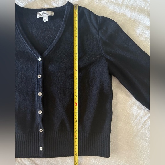 St. John Sport Black Cardigan Sweater V-Neck Cropped - Picture 7 of 9